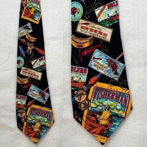 100% Silk Fisherman tie handmade fly fishing Father’s Day Gift Addiction tie